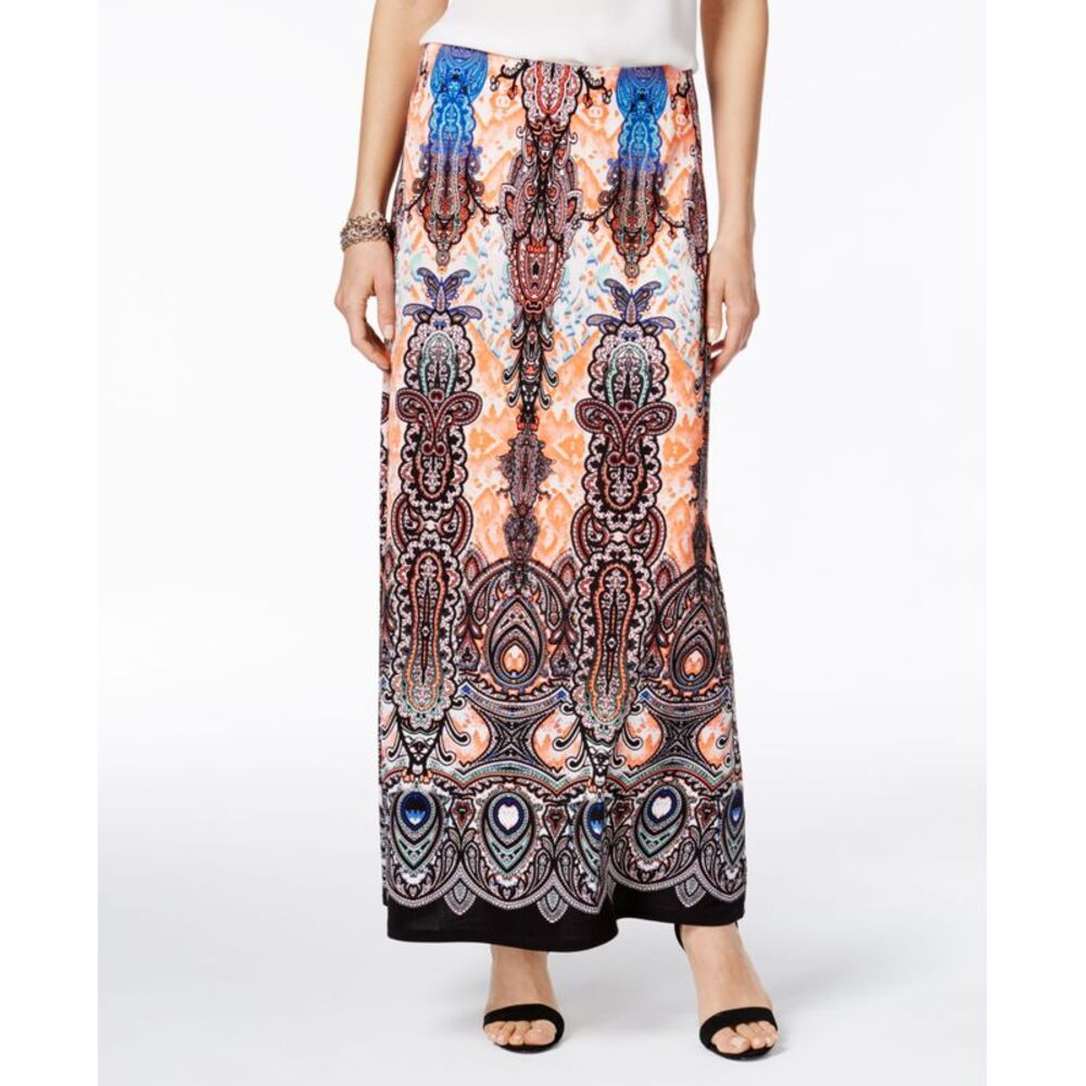 Eci Ikat Print Maxi Skirt